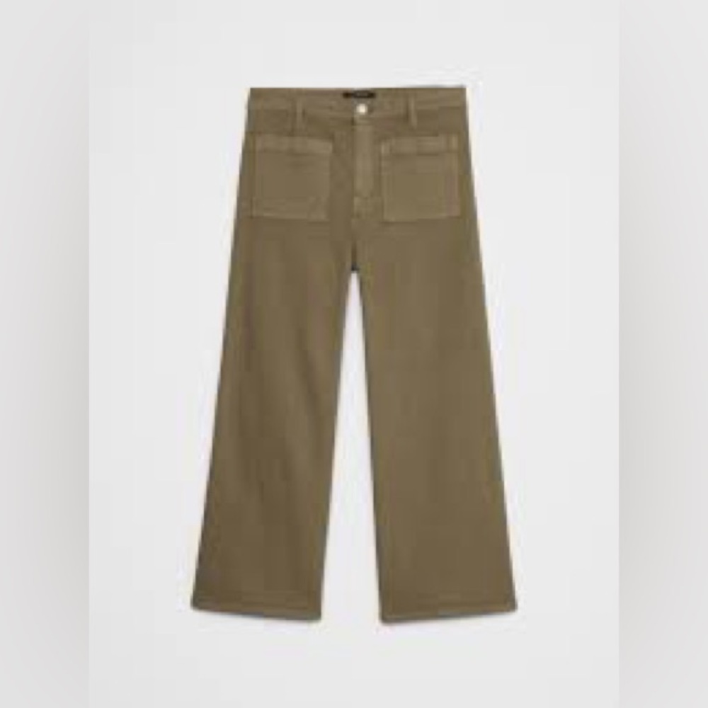 Banana Republic Olive Wide-Leg Flare Jeans - Picture 2 of 5